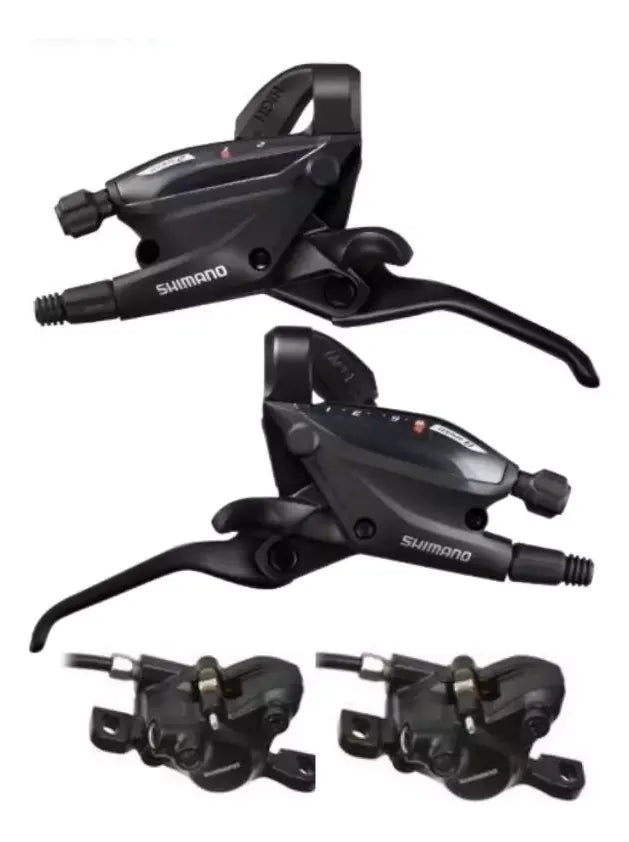 Juego De Frenos Con Mando De Cambios Integrado Shimano Mt200