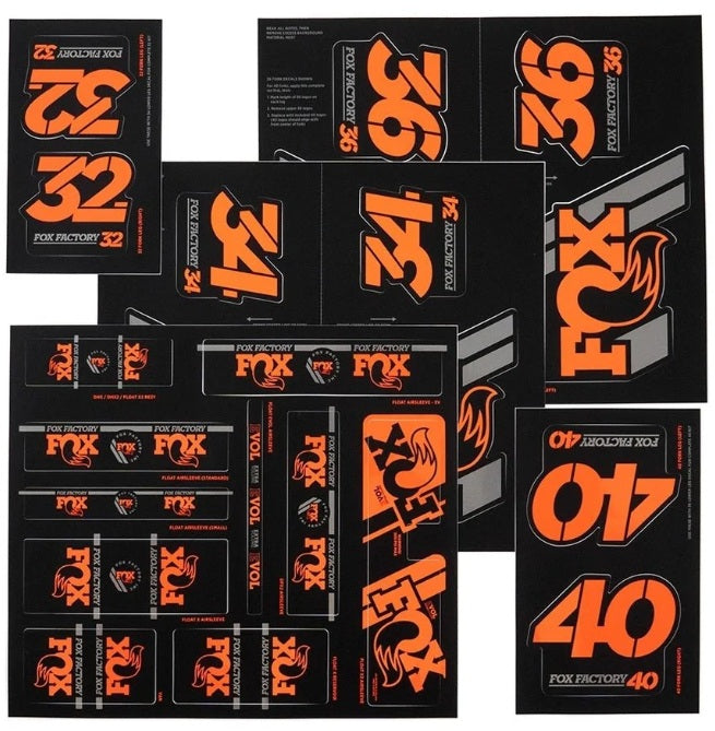 Calcomanías Fox 32, 34, 36 Y 40 Amortiguador Y Horquilla